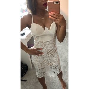 Elegant Ivory Dress 💎 | FashionNova